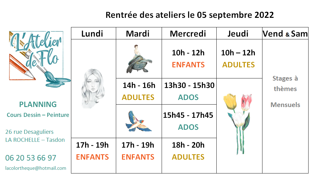 Planning atelier de flo 2022 2023
